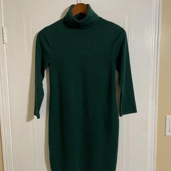 Urban Outfitters Ribbed Green Sweater Dress - Picture 1 of 5